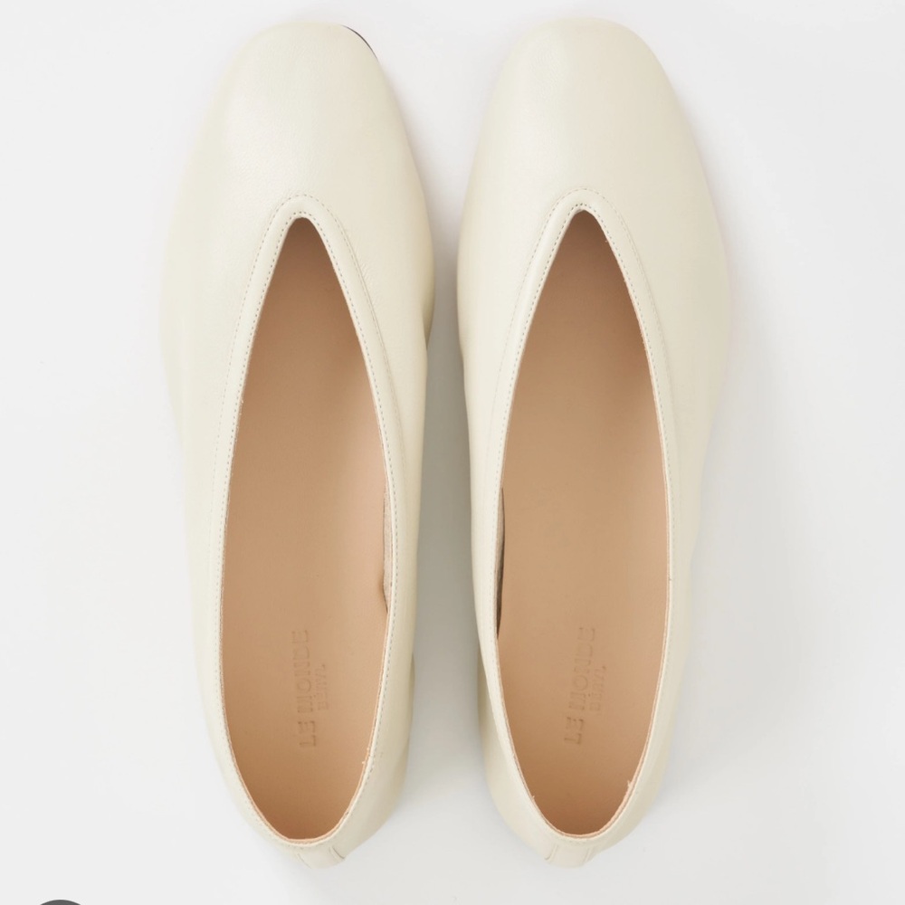 BÉRYL - LUNA SLIPPER Ecru Leather